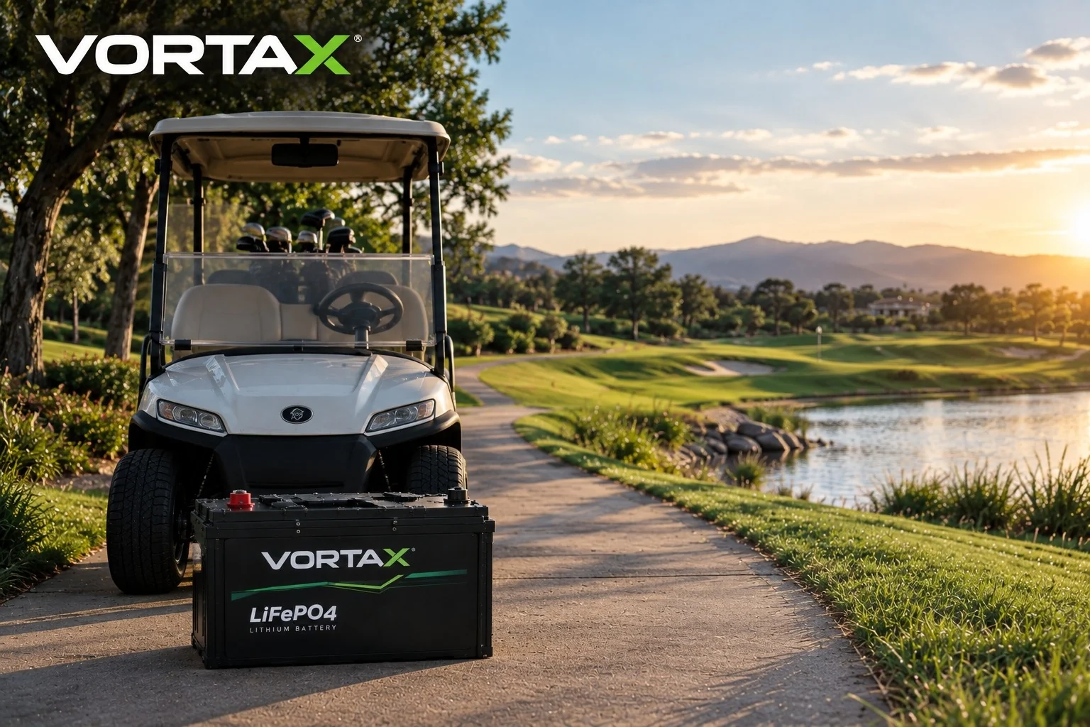 Carrito de golf con batería de litio VORTAX
