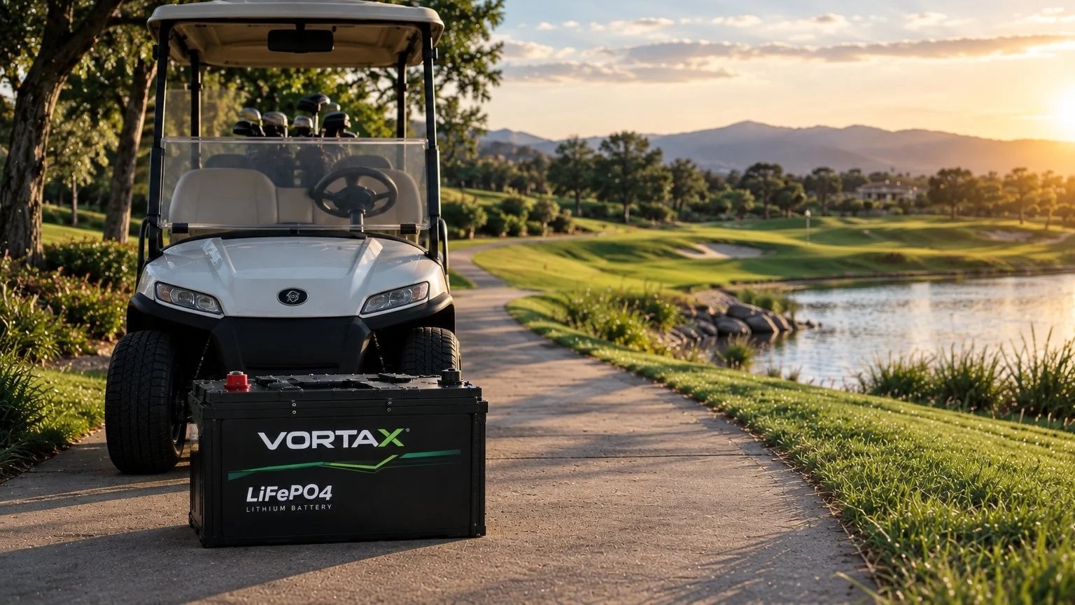 Carrito de golf con batería de litio VORTAX LiFePO4